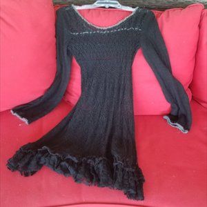 Free People Wool See Through Sweater Dress